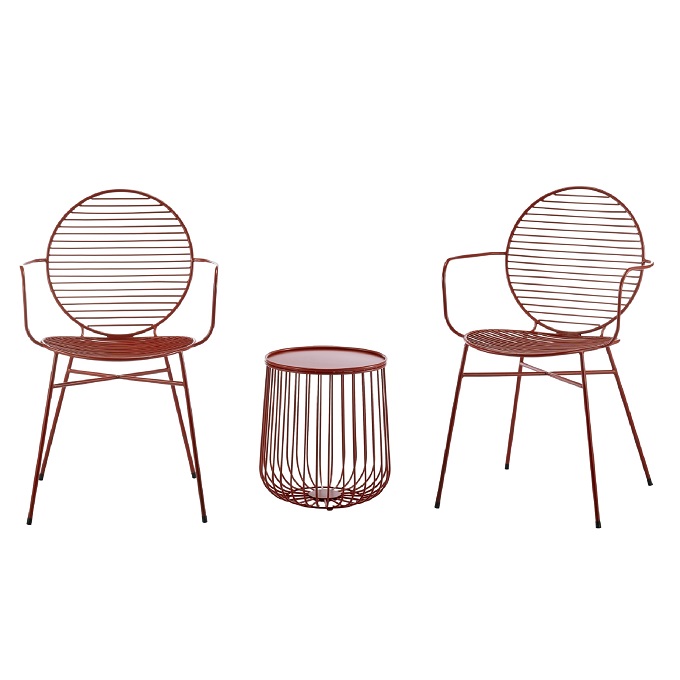 Outdoor garden wire chair