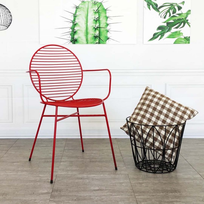 metal wire chair and table sets