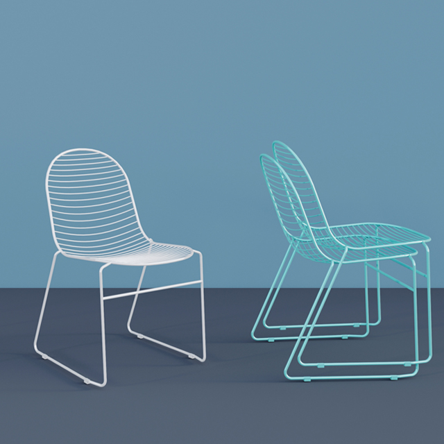 stacking metal chairs