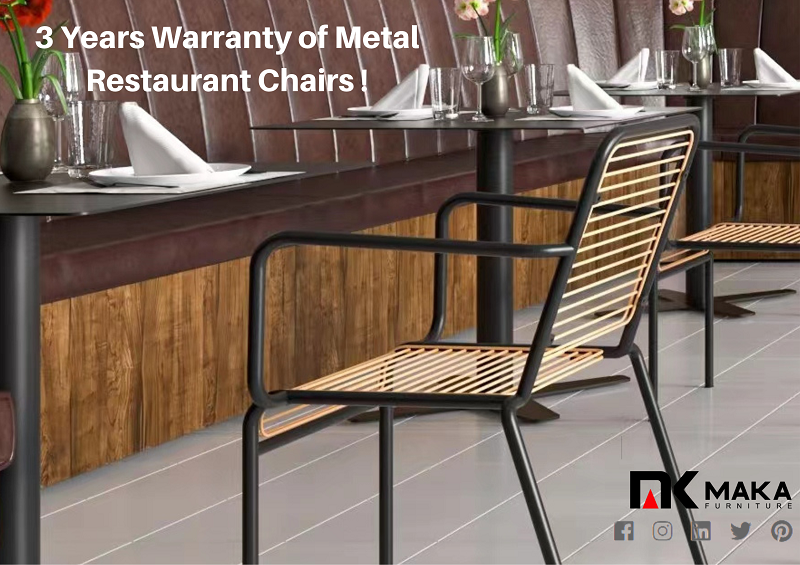 3 Years Warranty of Metal Restaurant Chairs 1