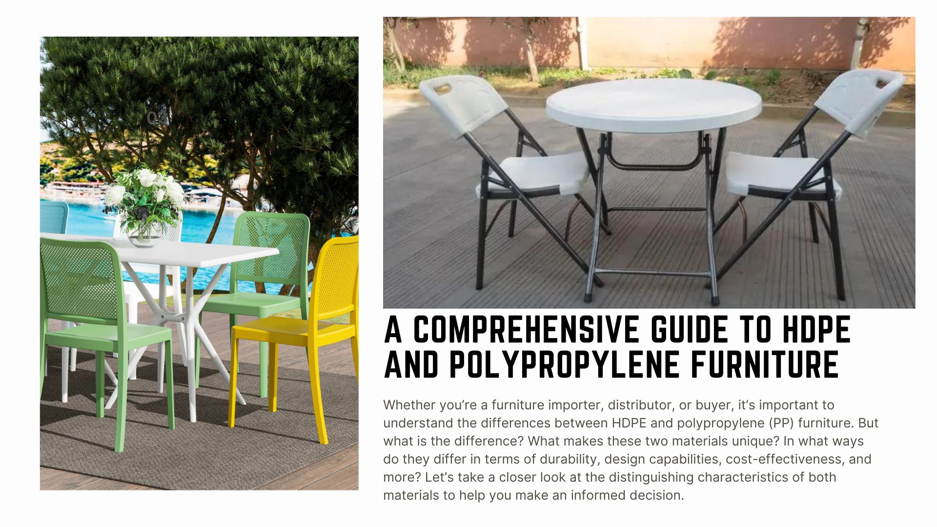 A Comprehensive Guide to HDPE and Polypropylene Furniture bzmaka