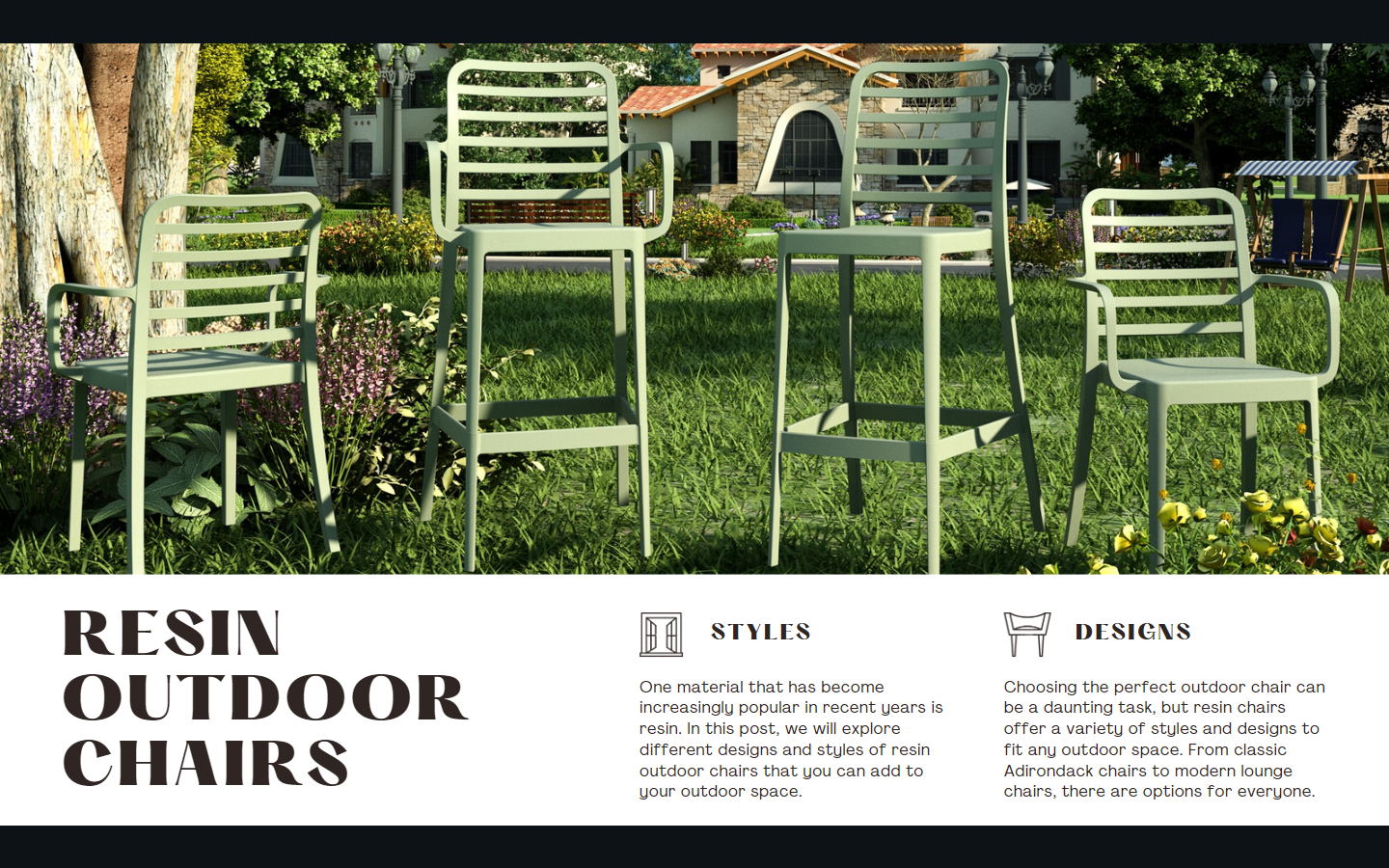 Exploring Different Designs and Styles of Resin Outdoor Chairs