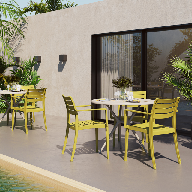 Resin chairs for outdoor use